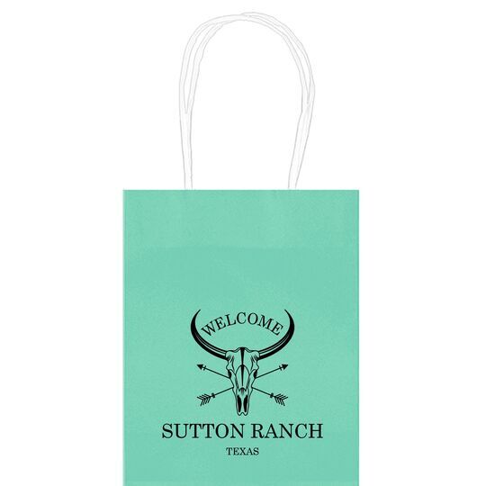 Longhorn Skull with Arrows Mini Twisted Handled Bags
